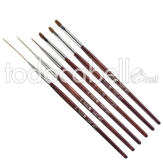 SET 6 DECORATION NAIL BRUSHES