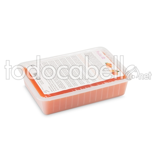 TRAY OF PEACH-ORANGE PARAFFIN 500GR