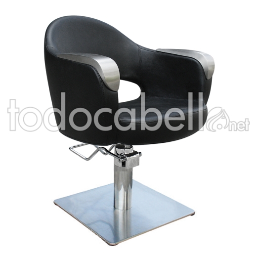 ART BLACK CHAIR, SQUARE STAND