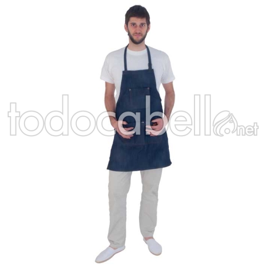 BLUE JEAN FABRIC APRON 75X65 CM