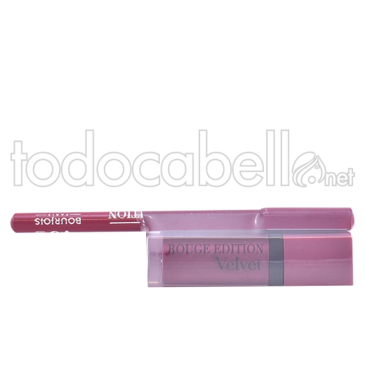 Bourjois Rouge Edition Velvet Lipstick ref 14+contour Lipliner ref 5 Gratis