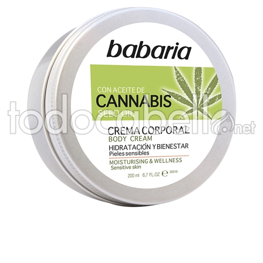 Babaria Cannabis Crema Corporal Hidratante Y Bienestar 200 Ml