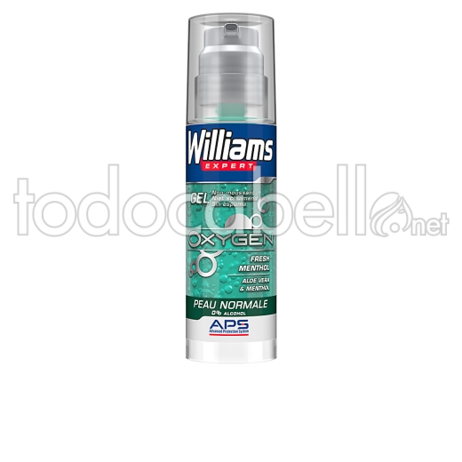 Williams Expert Oxygen 0% Alcohol Gel Afeitar Piel Normal