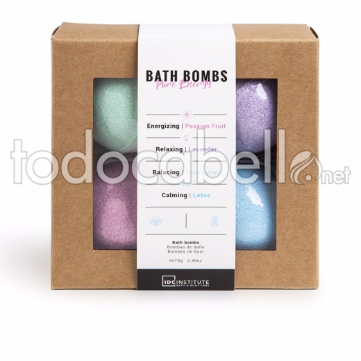 Idc Institute Bath Bombs Pure Energy Lote 4 Pz