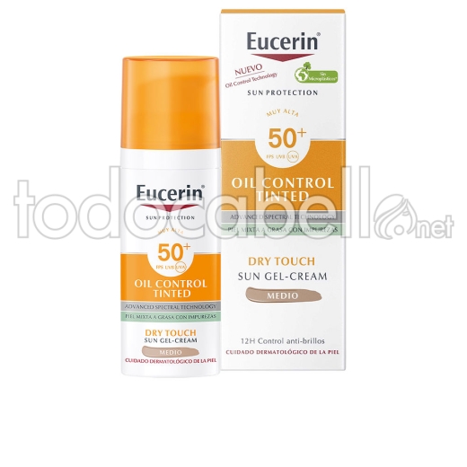 Eucerin Sun Protection Oil Control Dry Touch Spf50+ Tinted ref medium 50ml