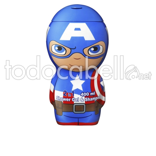 Cartoon Capitan America Gel + Champú 400 Ml