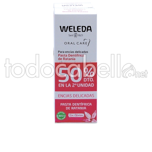 Weleda Oral Care Pasta Dentífrica Ratania Promo 2 X 75 Ml