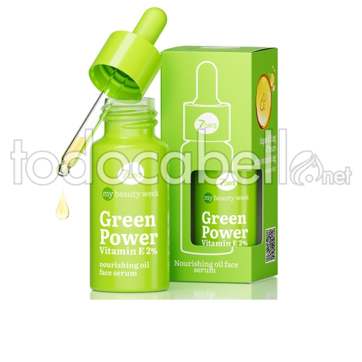 7days Green Power Vitamin E 2% Aceite Nutritivo Suero Facial 20ml