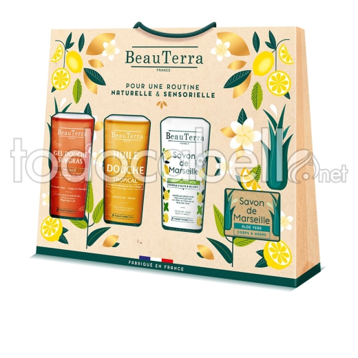 Beauterra Gel De Ducha Rutina Natural Y Sensorial Estuche 4 Pz