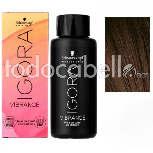 Schwarzkopf Demi-Permanent Dye Igora Vibrance 4-6  mittelbeiges Braun 60ml