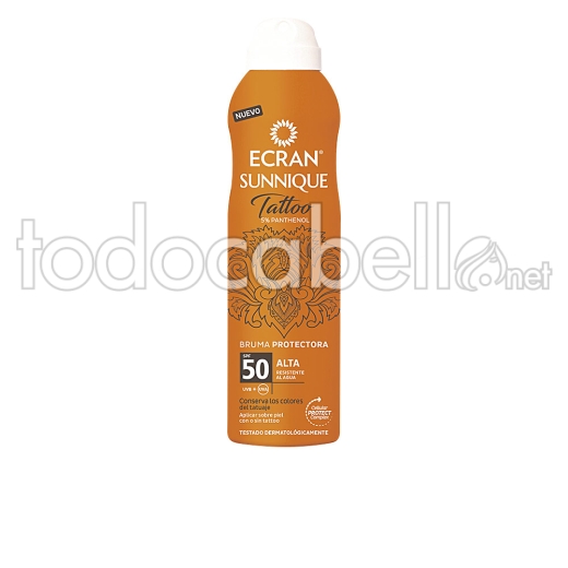 Ecran Sunnique Tattoo Bruma Protectora Spf50 250ml