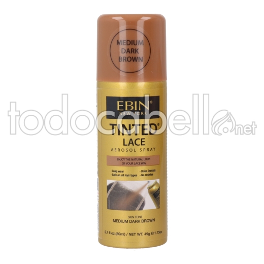 Ebin New York Tinted Lace Medium Dark Brown Spray 80 Ml