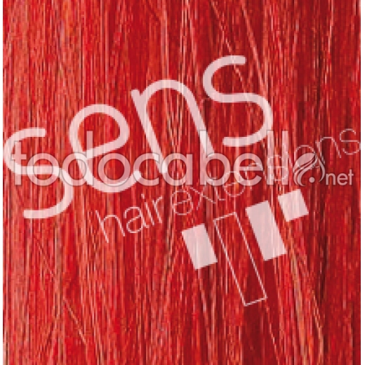 Keratin flache Verlängerungen 55cm, rot.  Paket 25uds