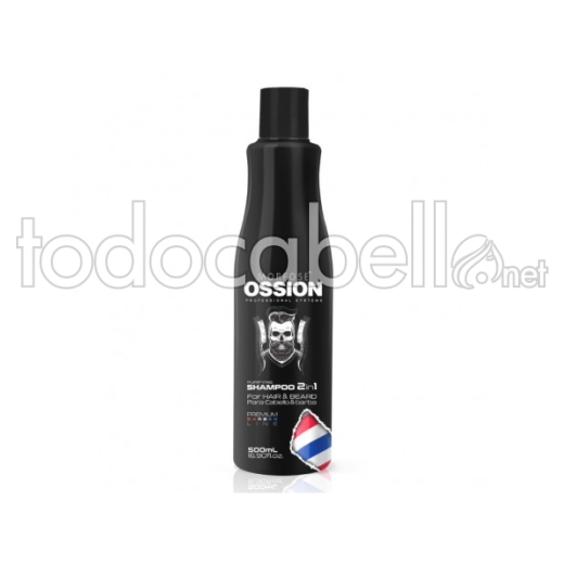 Ossion Premium Barber Line Hair and Beard Champú 2 en 1 Purificante 500ml