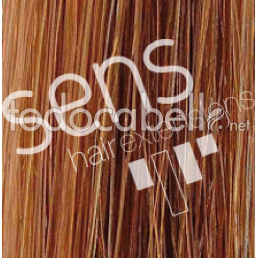 Keratin flache Verlängerungen 55cm No. 29 Blond Medium Farbe Kupfer Gold.  Paket 25uds