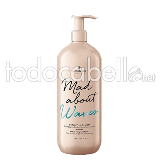 Schwarzkopf Mad About Waves Sulfatfreies Shampoo 1000 ml