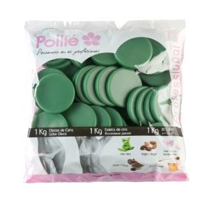 BAG 1 KG.GREEN ALOE VERA WAX DISCS