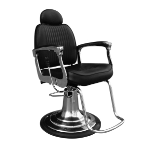 TRADITIONAL BLACK BARBER ARMCHAIR