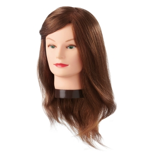 MANNEQUIN HEAD AMBER 35-40 CM. NATURAL HAIR