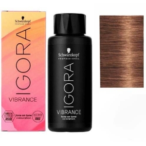 Schwarzkopf Demi-Permanent Dye Igora Vibrance 7-57 blonde goldene Hälfte Kupfer 60ml