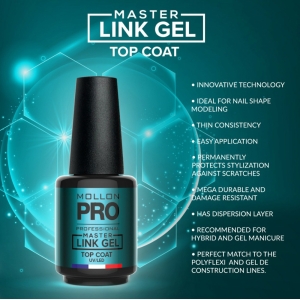 Mollon Pro Master Link Gel Top Coat 12ml