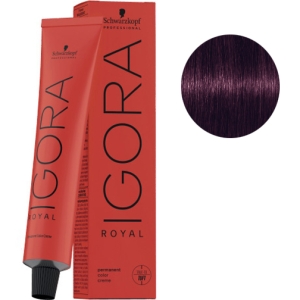 Schwarz Igora Royal 0-99 Tint Tone Violet + Peroxid-Mischung Kosswell