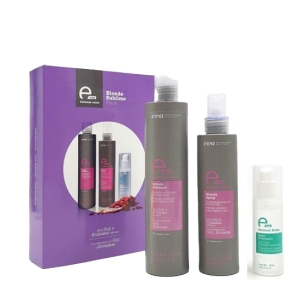 Eva Professional Pack E-Line Blonde (Champú 300ml + Spray 200ml + Tratamiento puntas 50ml)