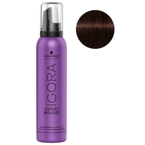 Schwarz Igora Expert Mousse 4-68 Medium Schokolade Braun Rot 100ml.