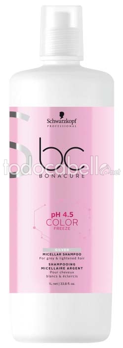 Schwarzkopf Bonacure Ph4 5 Color Freeze Micellar Shampoo Graue Haare 1000 Ml